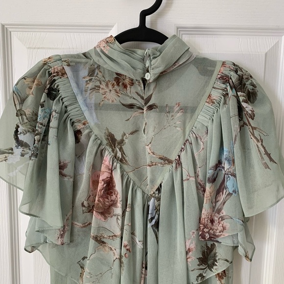 PREEN BY THORNTON BREGAZZI Original Print Ruffle Floral Blouse EUC Size - M - Picture 10 of 16